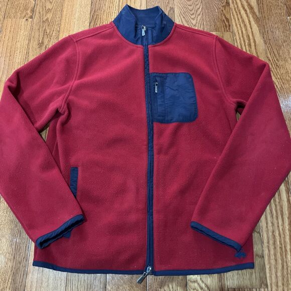 Brooks Brothers Other - Brooks Brothers 346 Blue Red Fleece Full Zip Up Jacket Lightweight Mens Size S